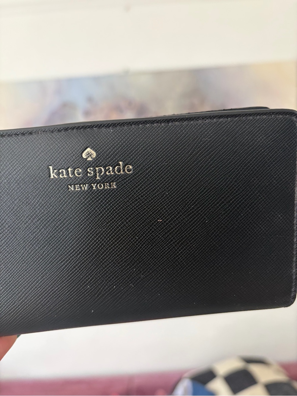 kate spade black leather bifold wallet - Picture 2 of 6